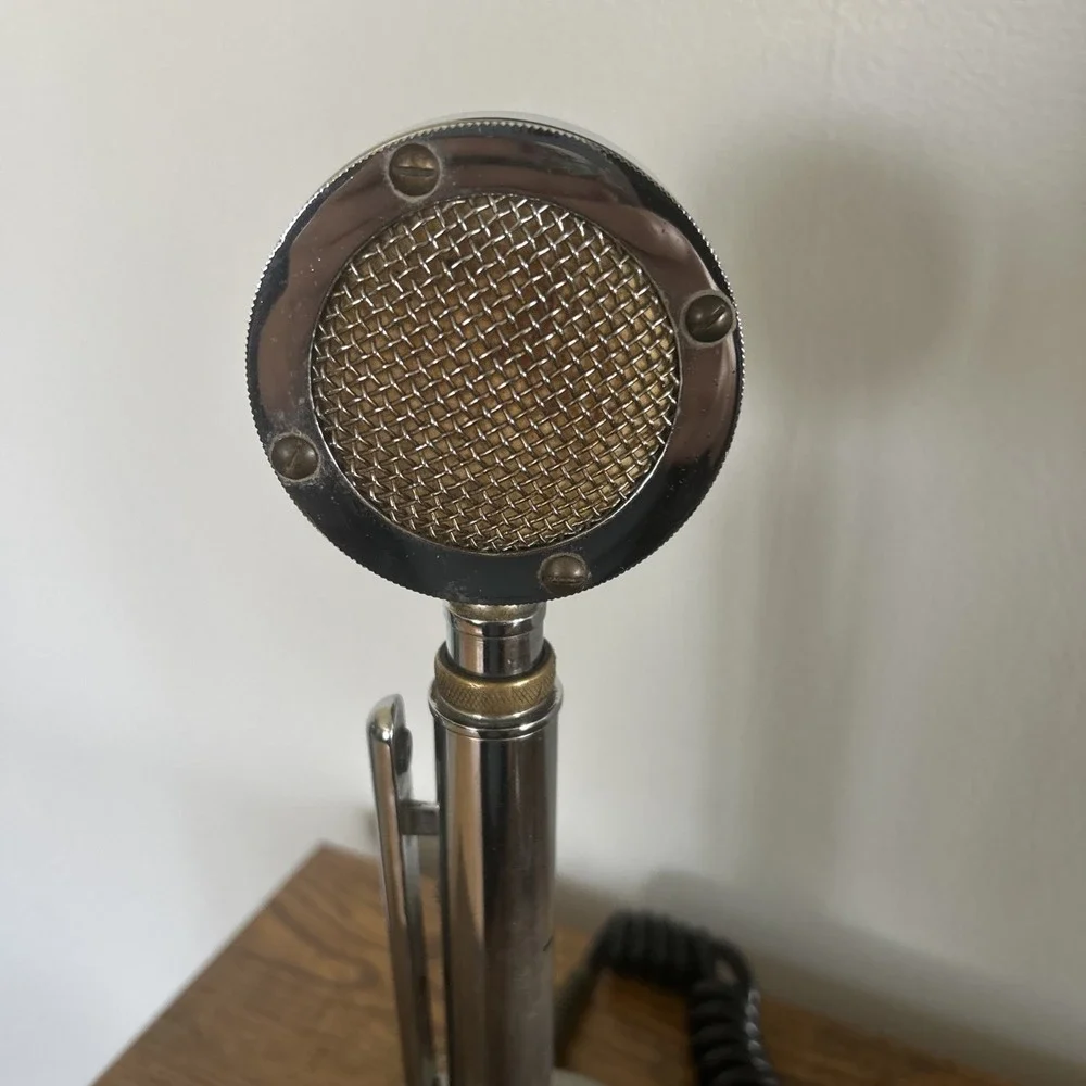 Vintage Astatic Lollipop D-104 Microphone with Cord - T-UG8 Stand Untested